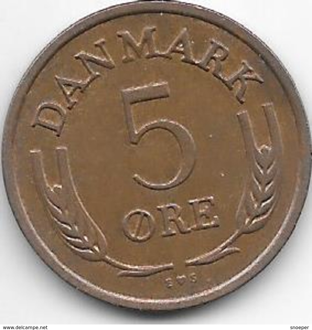 Denmark 5 Ore  1972  Km 848.2 Onley One Date In Km - Danemark