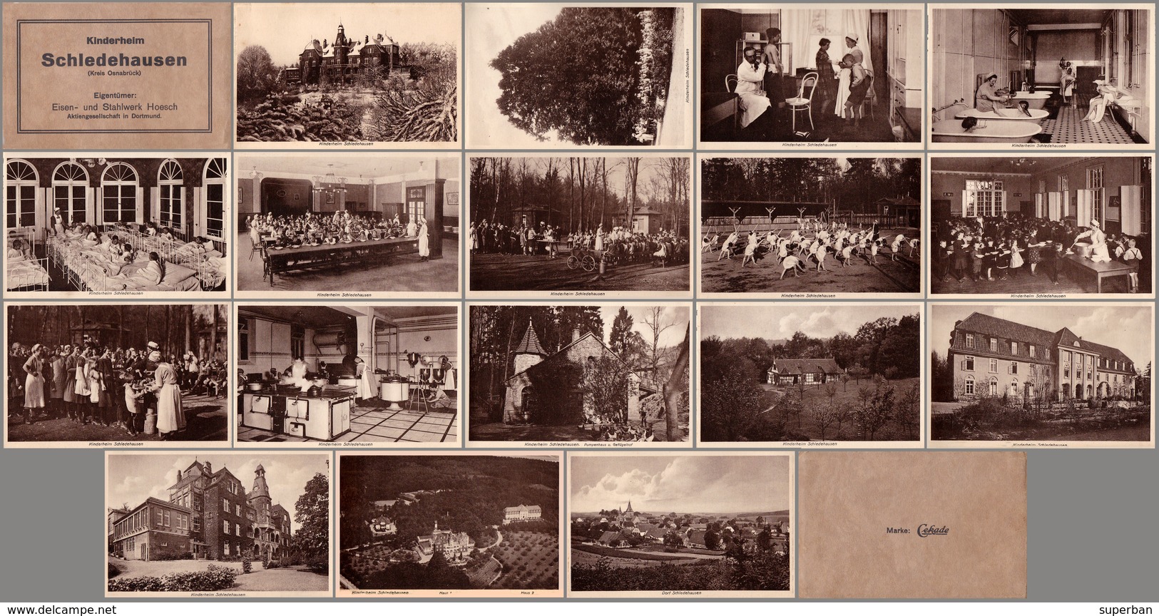 KINDERHEIM SCHLEDEHAUSEN (KREIS OSNABRÜCK) : COMPLET SET Of 17 OLD POSTCARDS / ENSEMBLE De 17 CARTES ~ 1920 (ad956) - Autres & Non Classés