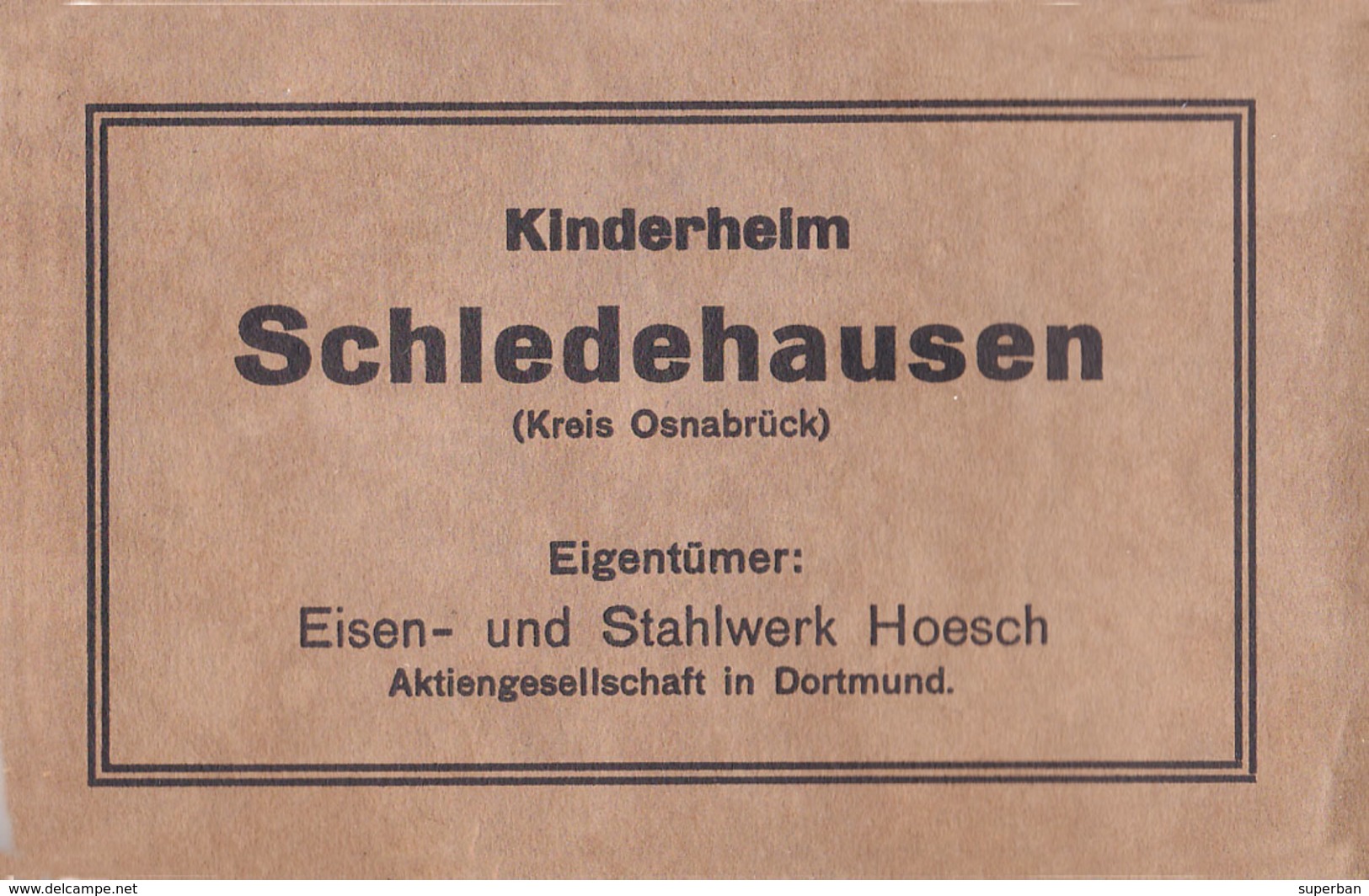 KINDERHEIM SCHLEDEHAUSEN (KREIS OSNABRÜCK) : COMPLET SET Of 17 OLD POSTCARDS / ENSEMBLE De 17 CARTES ~ 1920 (ad956) - Autres & Non Classés