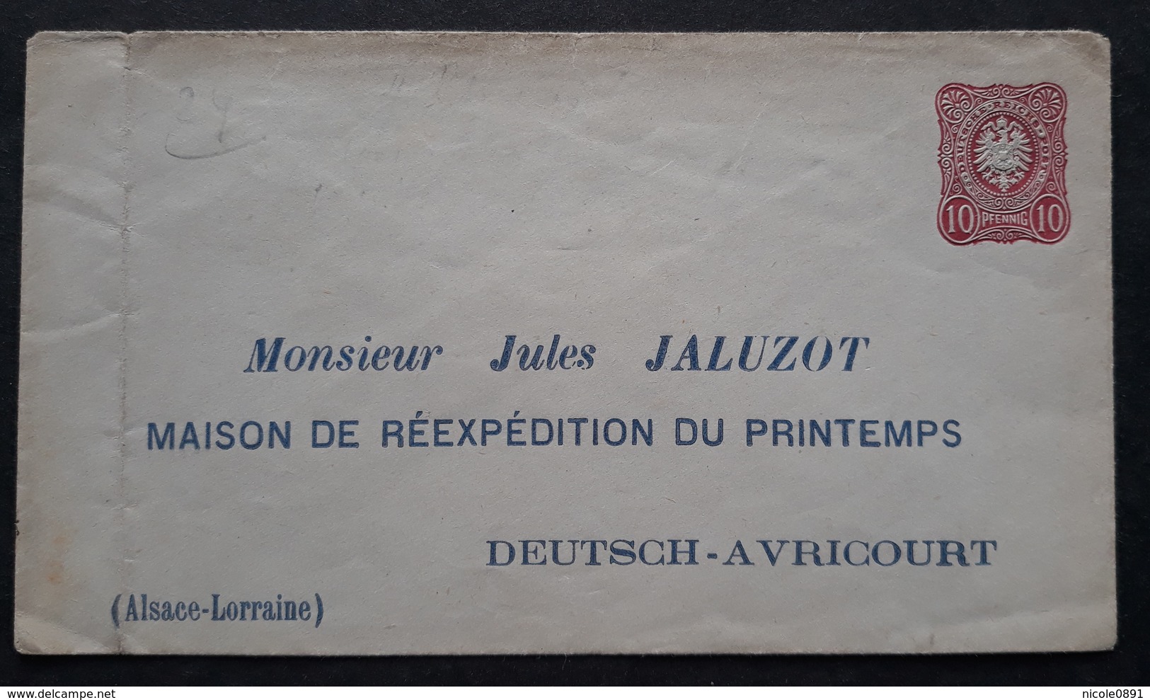 DR Ganzsache Umschlag , Jules Jaluzot Maison De Reexpedition Du Printemps  (1243) - Sonstige & Ohne Zuordnung