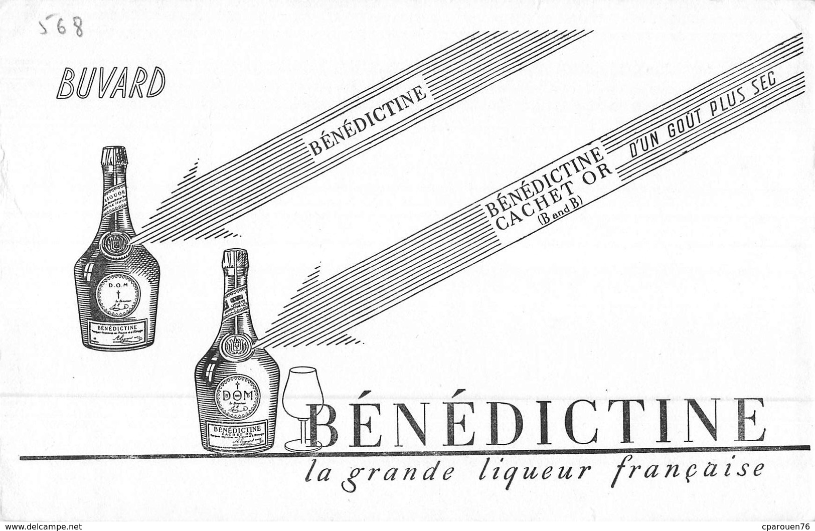 Ancien Buvard Collection  Liqueur Bénédictine - Liqueur & Bière