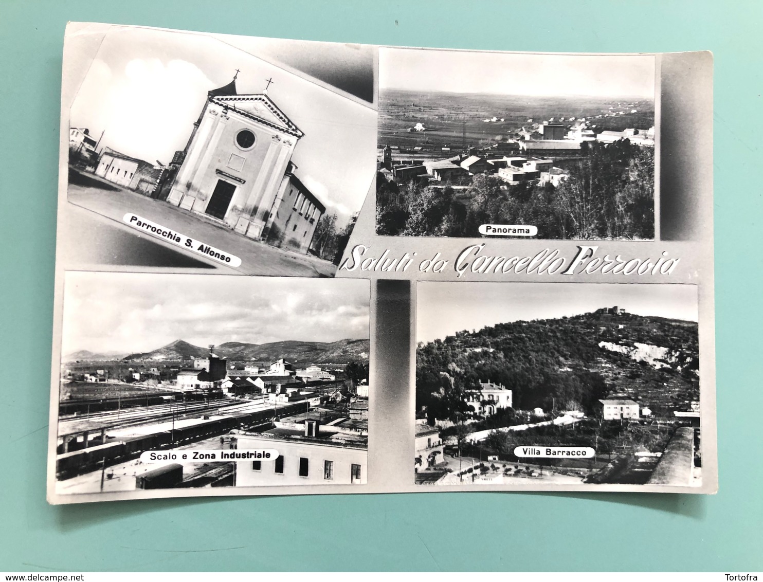 SALUTI DA CANCELLO FERROVIA ( CASERTA ) 1958 - Portici