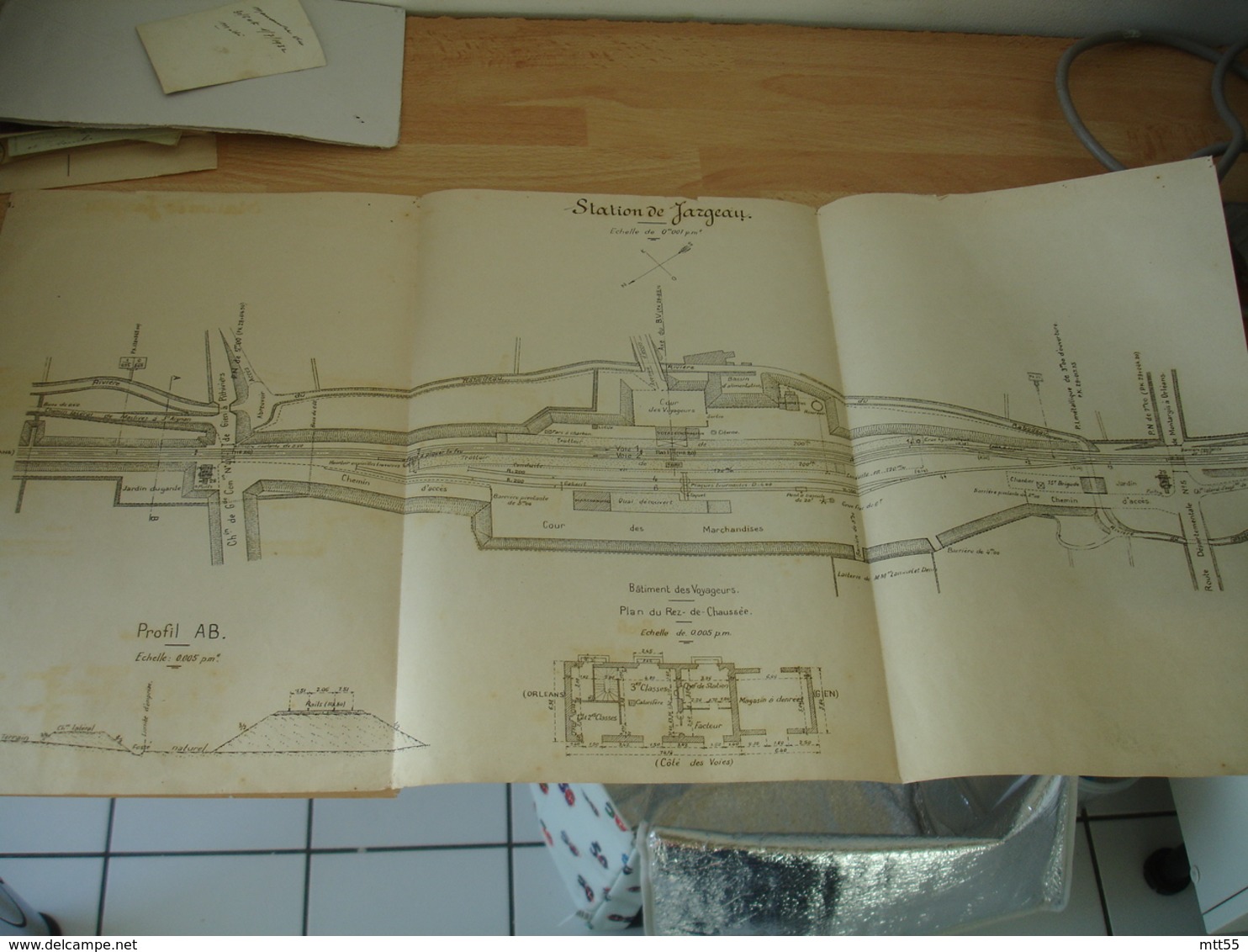 Plan Service Voie Chemin Fer Paris Orleans Station Jargeau Plan - Historical Documents