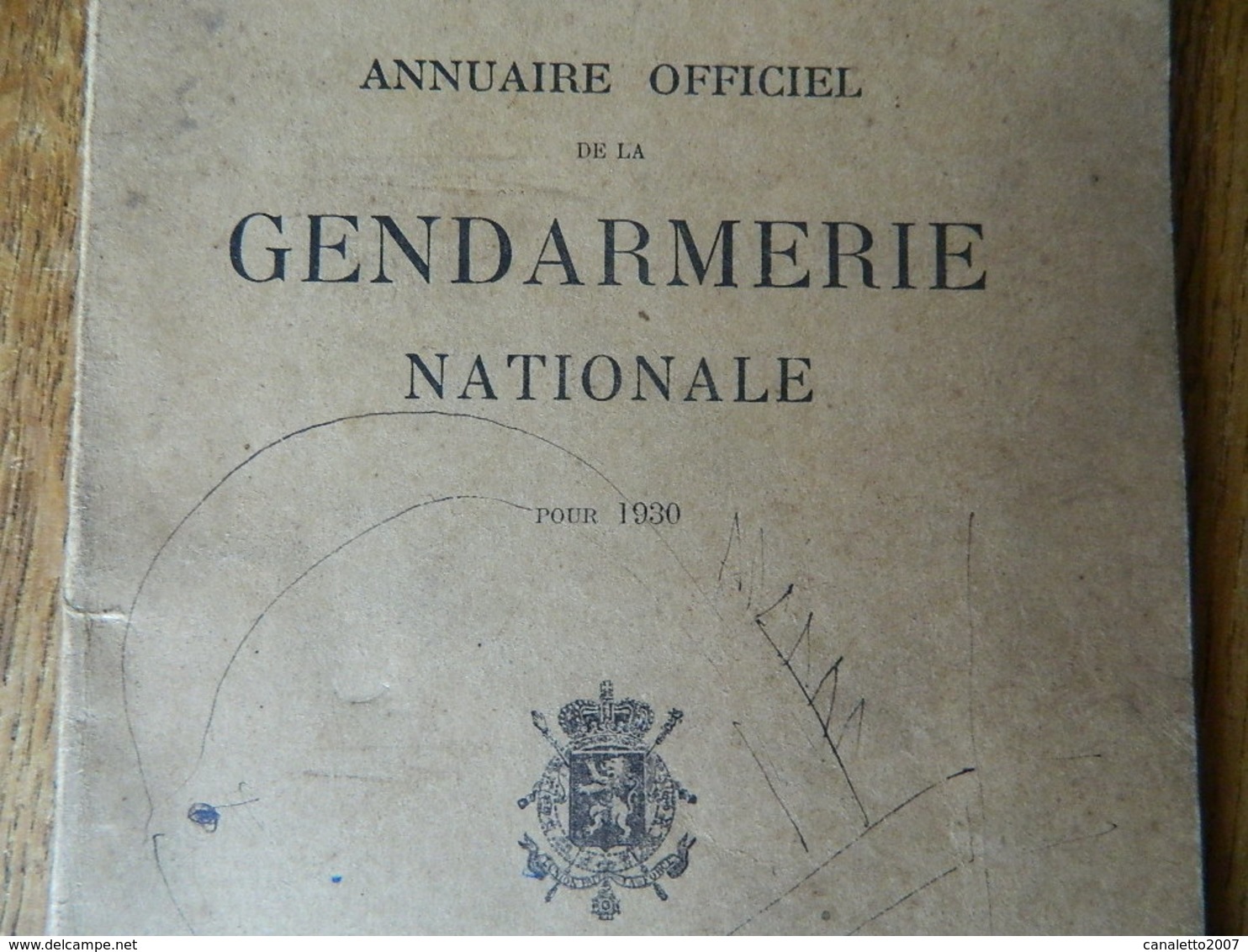GENDARMERIE:ANNUAIRE OFFICIEL DE LA GENDARMERIE NATIONALE POUR 1930-NOM DES OFFICIERS ET SOUS OFFICIERS D'ELITE-BRIGADE - Police