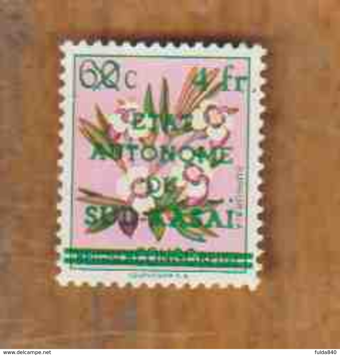 Sud Kasai. OBP-COB. 1961 - N°1/13. *Flore Du  Congo Belge 1952 Surchargé.   4frs Sur 60c. Neuf - Sud-Kasaï