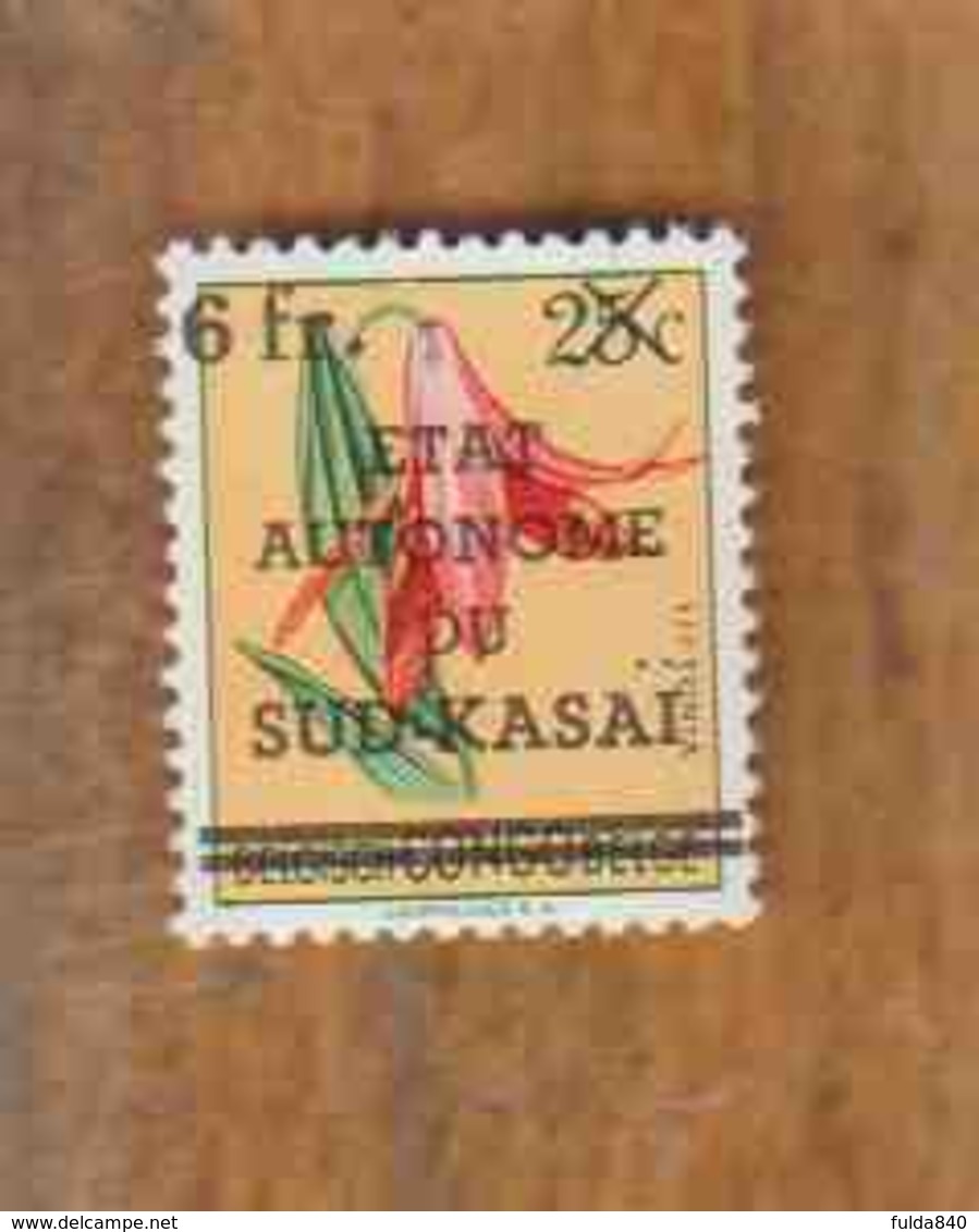 Sud Kasai. OBP-COB. 1961 - N°1/13. *Flore Du  Congo Belge 1952 Surchargé.   6frs Hors Cadre  Sur 25c. Neuf - South-Kasaï