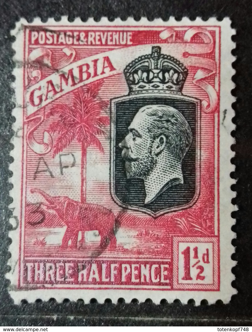 Gambia ,(1922),1 1/2d , Used - Gambia (...-1964)