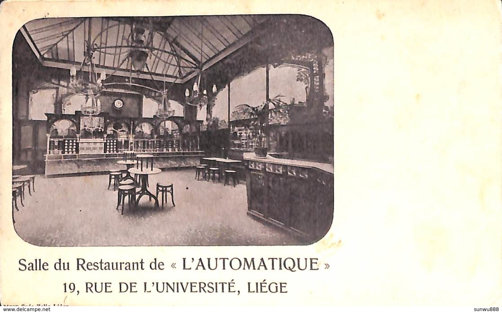 Liège - Salle Du Restaurant L'Automatique (Maison Spée-Zelis, 1902) - Liege