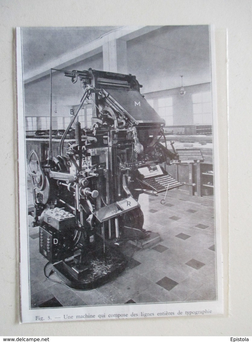 BOBIGNY   -  Matériel     IMPRIMERIE   - Journal  "L'Illustration"   -  Coupure De Presse De 1933 - Other Apparatus