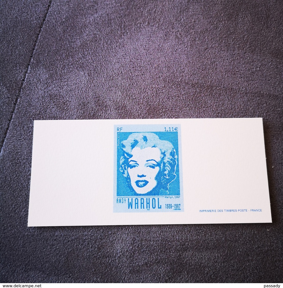 FRANCE FDC GRAVURE épreuve 1er Jour ANDY WARHOL MARILYN MONROE 2003 - Collection Timbre Poste - 2000-2009