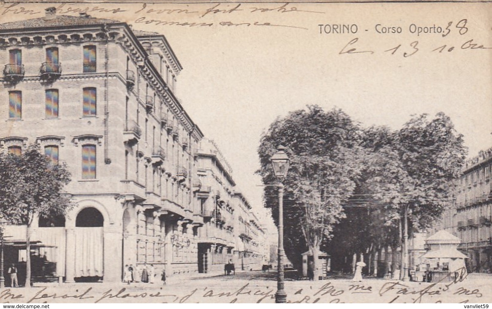 TORINO-CORSO OPORTO-CARTOLINA  VIAGGIATA IL 13-12-1909 - Altri & Non Classificati