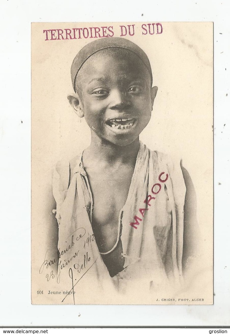 JEUNE NEGRO 101 (BEAU PLAN ET CACHETS MILITAIRES) 1912 - Children
