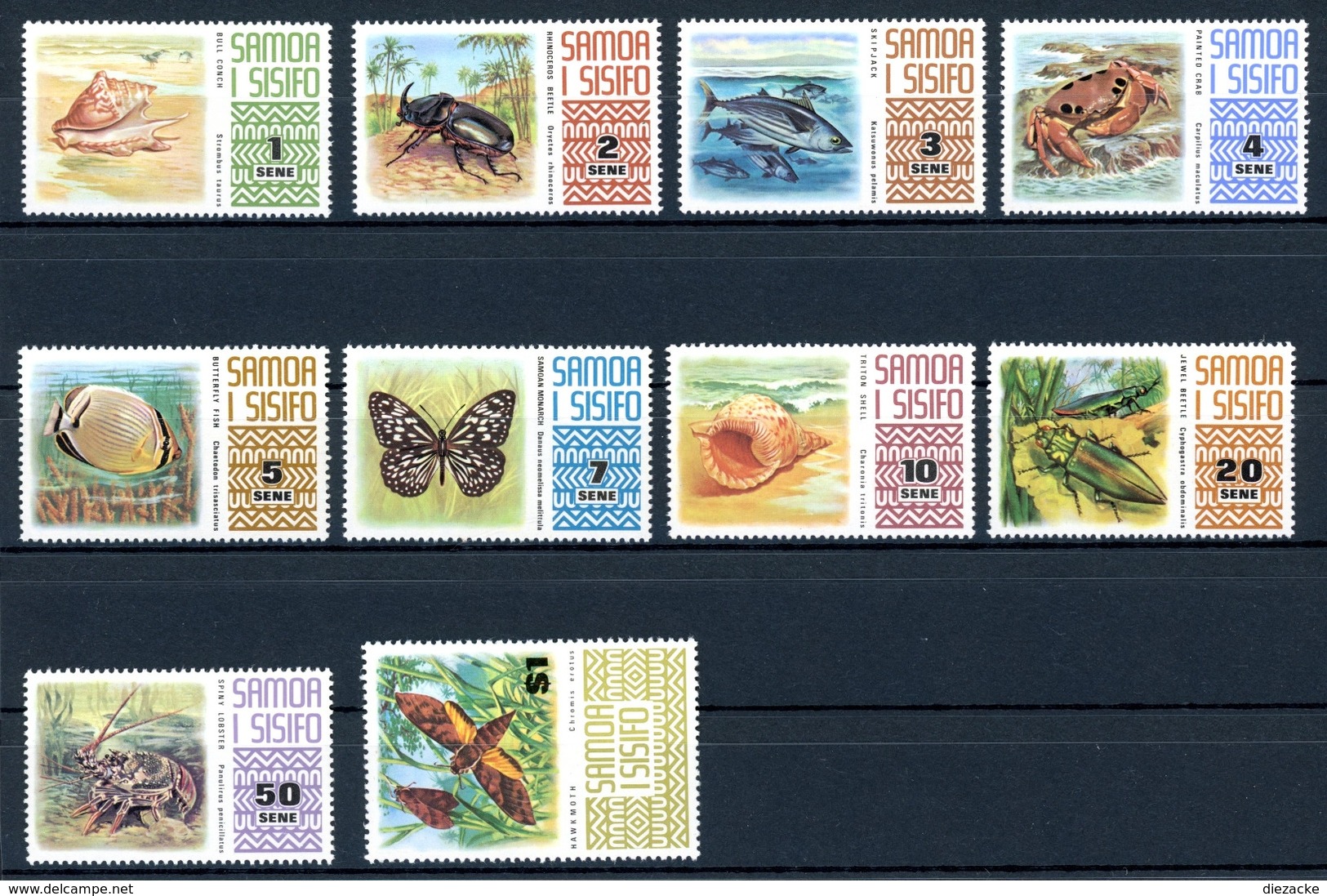 Samoa MiNr. 262-71 Postfrisch MNH Einheimische Tiere (R6091 - Samoa (Staat)