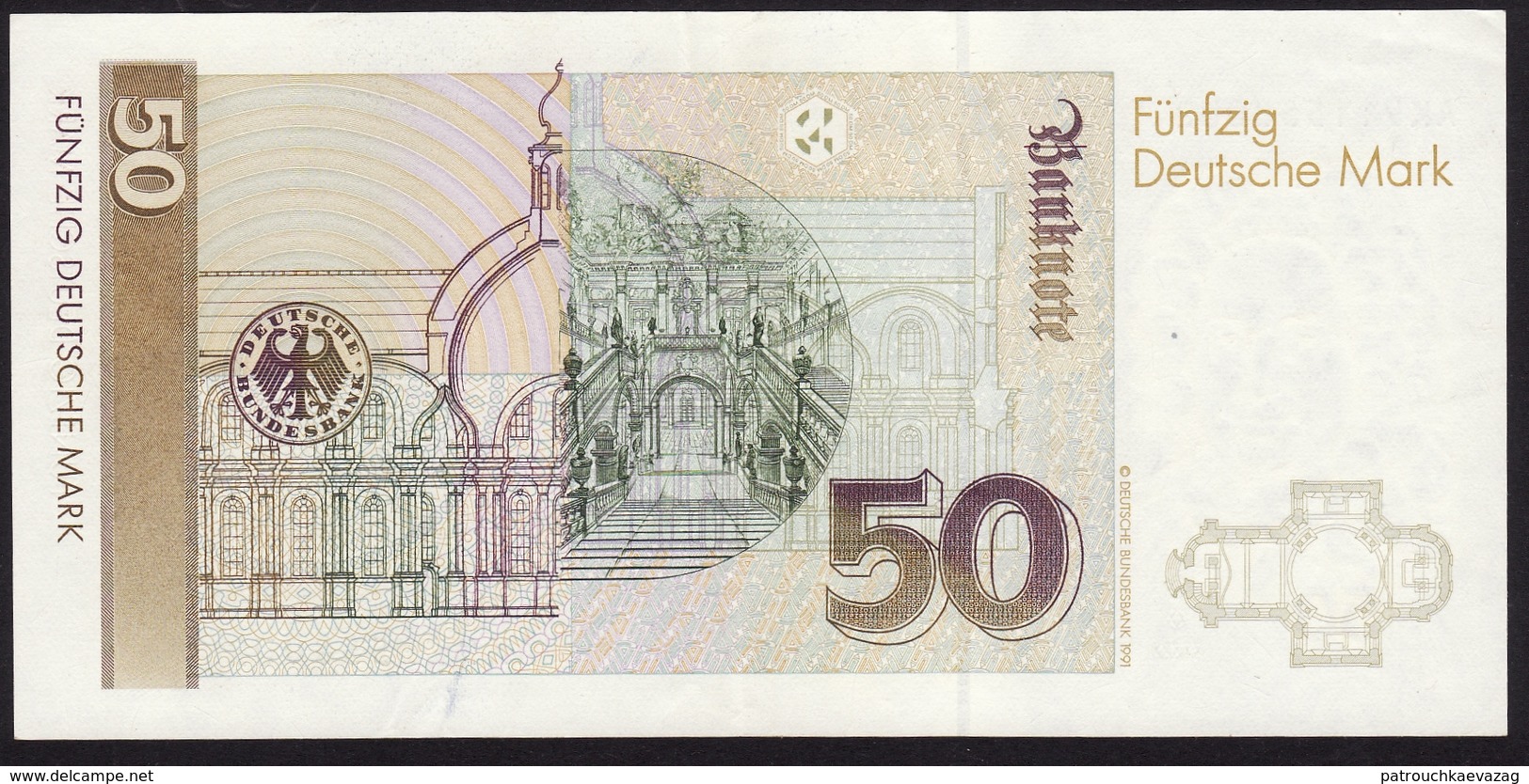 Deutsche Bundesbank- 50 DM - Geldschein Vom 2. Januar 1989 - Vorzüglich. Billet De 50 DM. Excellent - 50 DM