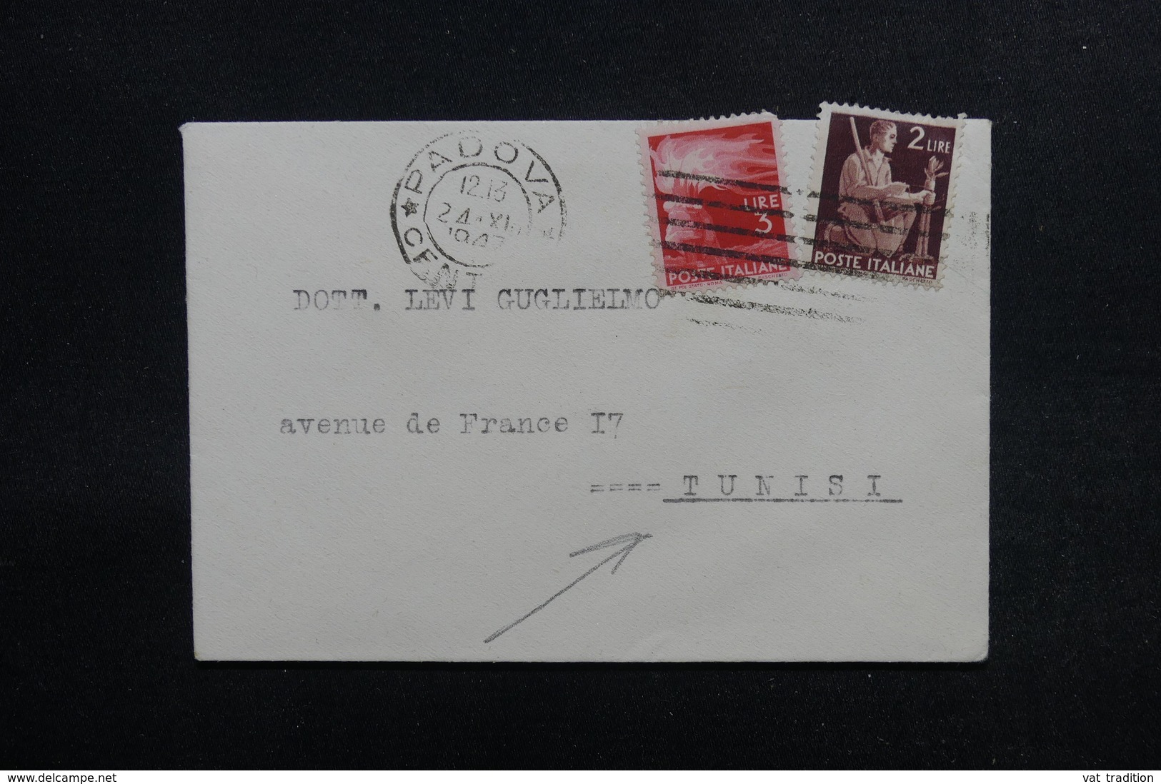 ITALIE - Enveloppe De Padova Pour La Tunisie En 1947 - L 53365 - 1946-47 Período Del Corpo Polacco