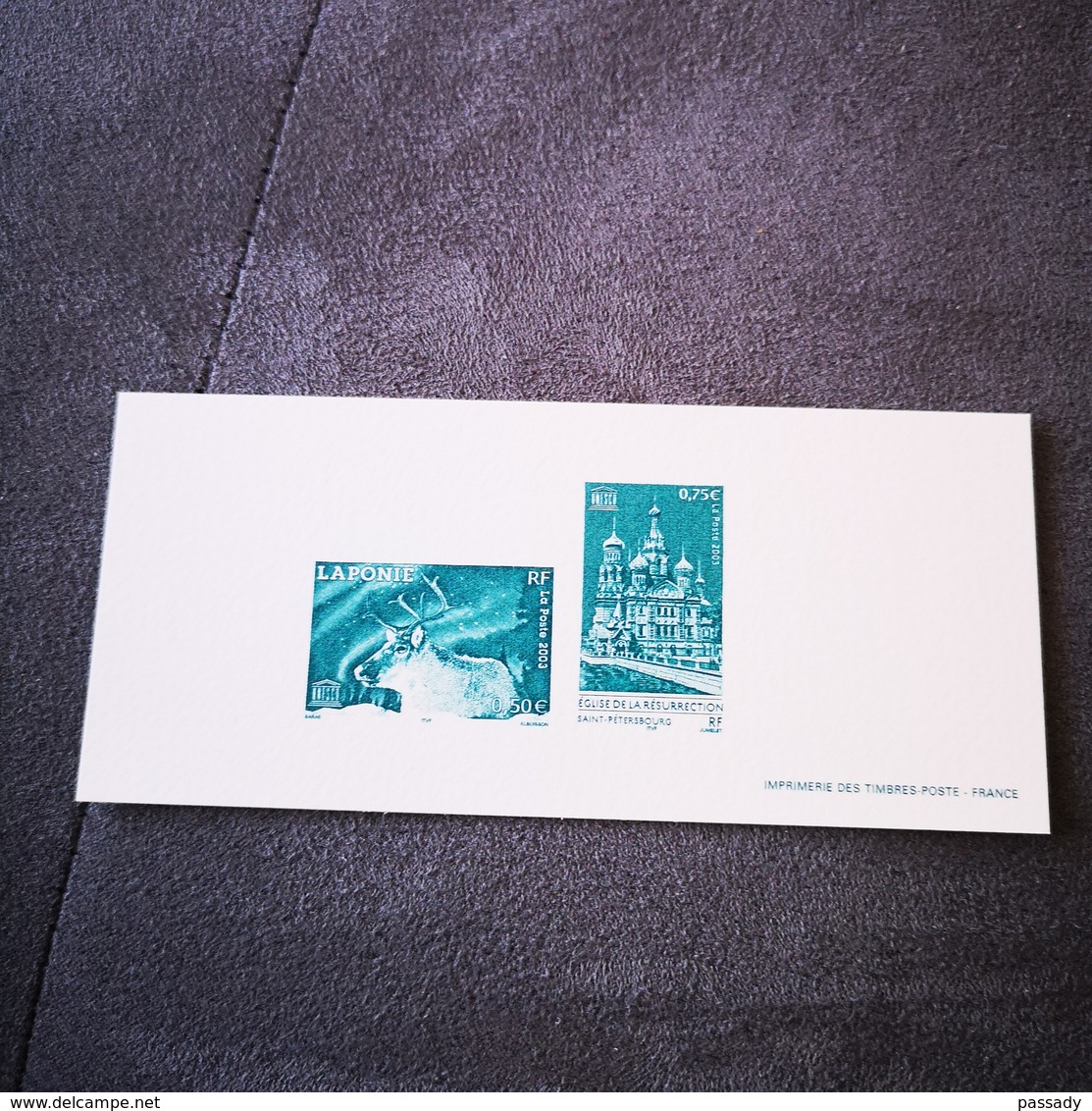 FRANCE FDC GRAVURE épreuve 1er Jour UNESCO 2003 - Collection Timbre Poste - 2000-2009