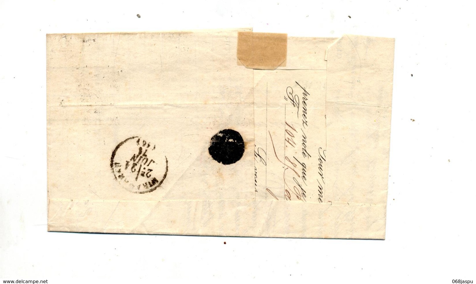 Fragment De Lettre Cachet Losange Bordeaux  Sur Ceres + Mira ??? - 1849-1876: Période Classique