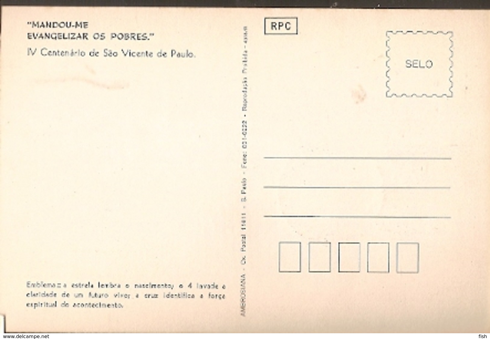 Brazil & Maximum Card, IV Centenary Of São Vicente De Paulo, Rio De Janeiro 1982 (6884) - Maximum Cards