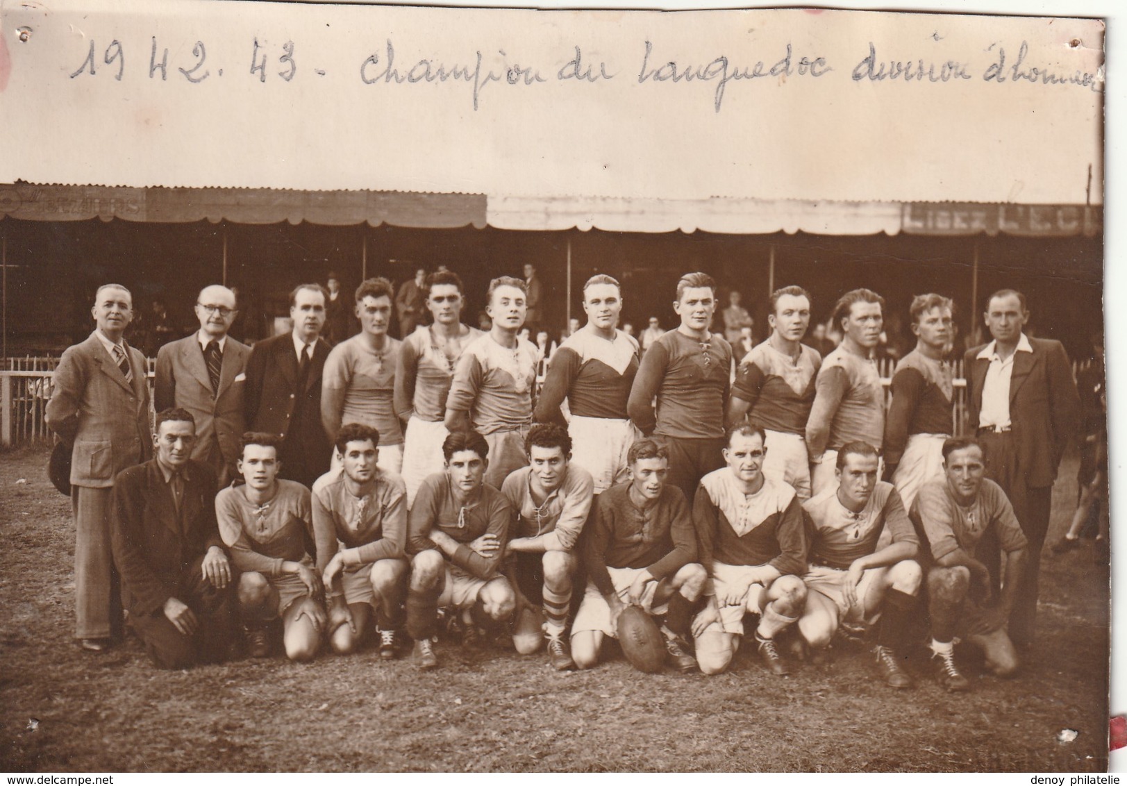 Rugby Photo 11 Sur 16 1942 1943 Champion Du Languedoc Division Honneur , Photo Farreror - Rugby