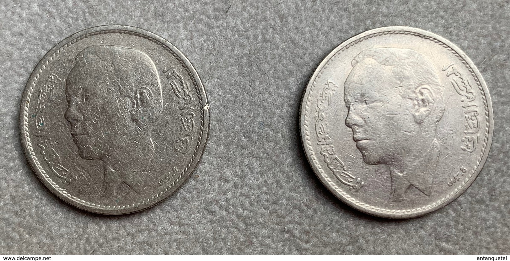 Monnaies Du Maroc—Lot De 2 Pièces De 1 Dhiram De 1968 Et 1969 - Maroc