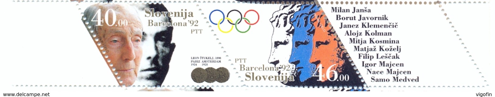 SI 1992-27-8 OLYMPIC GAMES BARCELONA,SLOVENIA, 2v, MNH - Estate 1992: Barcellona