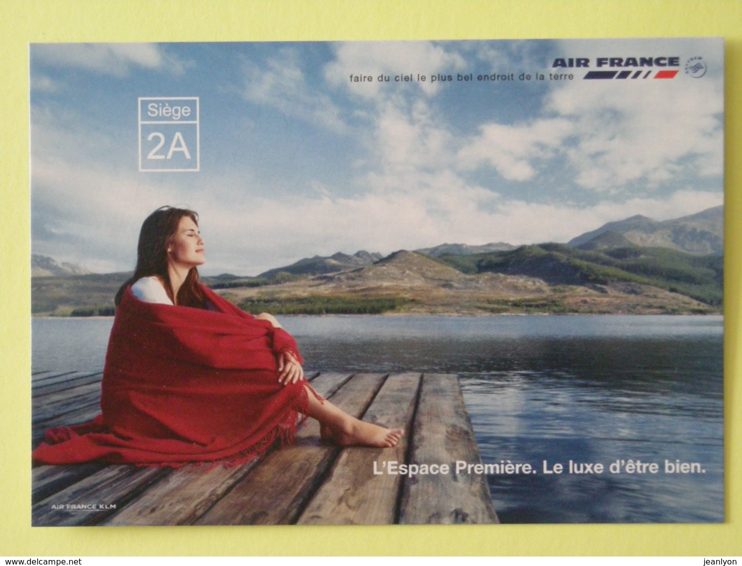 AIR FRANCE AVIGNON - Femme Au Bord De L'eau - L'Espace Première / Avion - Carte Publicitaire - Altri & Non Classificati