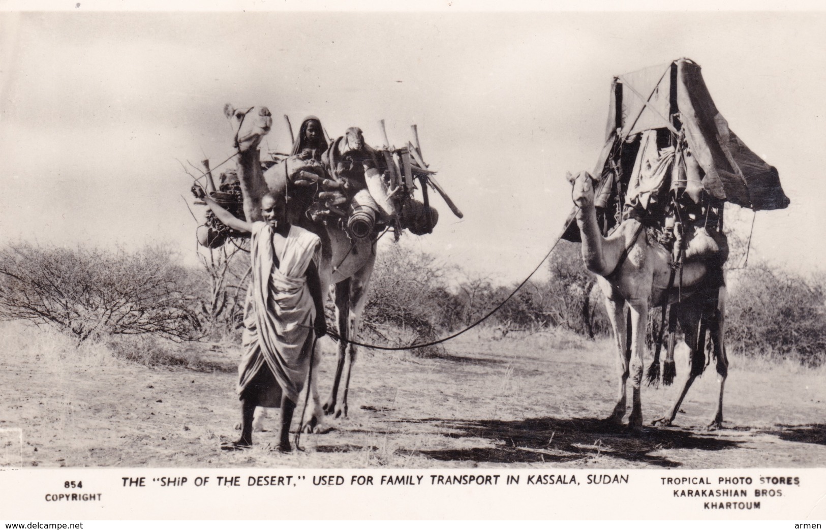 AFRIQUE- THE "SHIP THE DESERT" USED FOR FAMILY TRANSPORT IN KASSALA SUDAN- - Soudan