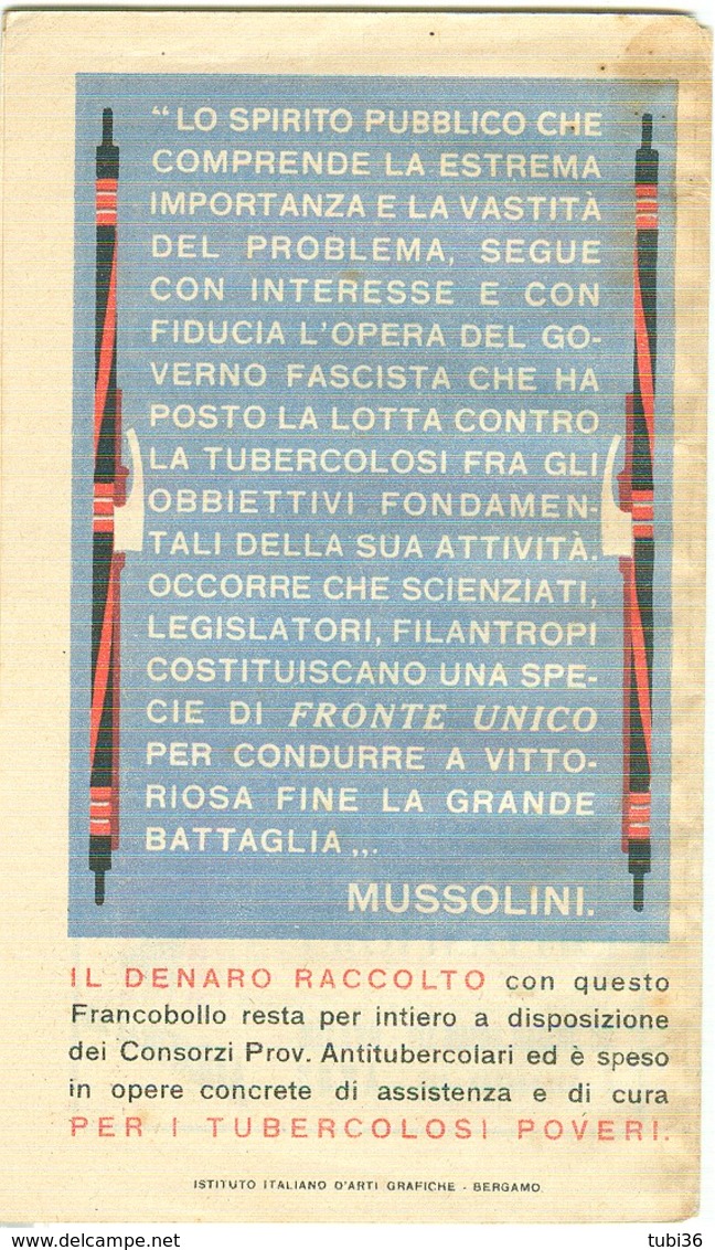 ERINNOFILI - TEMATICA >SALUTE - 2° CAMPAGNA ANTITUBERCOLARE - 1932 - LIBRETTO "COLLI ESPRESSI FERROVIARI"- RR - Malattie