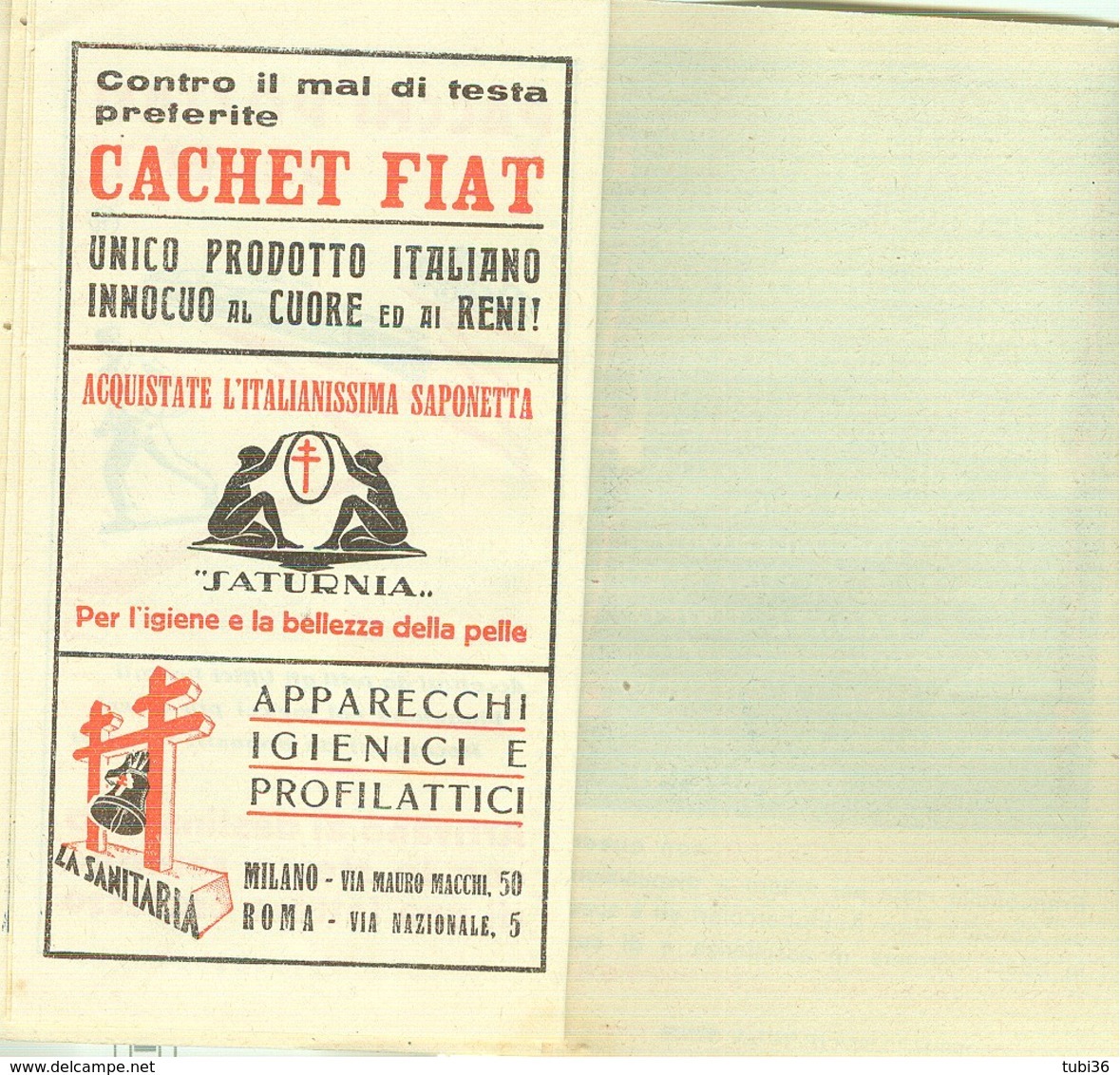 ERINNOFILI - TEMATICA >SALUTE - 2° CAMPAGNA ANTITUBERCOLARE - 1932 - LIBRETTO "COLLI ESPRESSI FERROVIARI"- RR