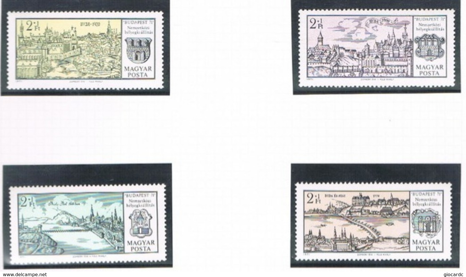 UNGHERIA (HUNGARY) - SG 2572.2575 - 1971 "BUDAPEST 71" INT. STAMP EXN.: VIEWS (COMPLET SET OF 4)  -  MINT** - RIF.CP - Nuovi