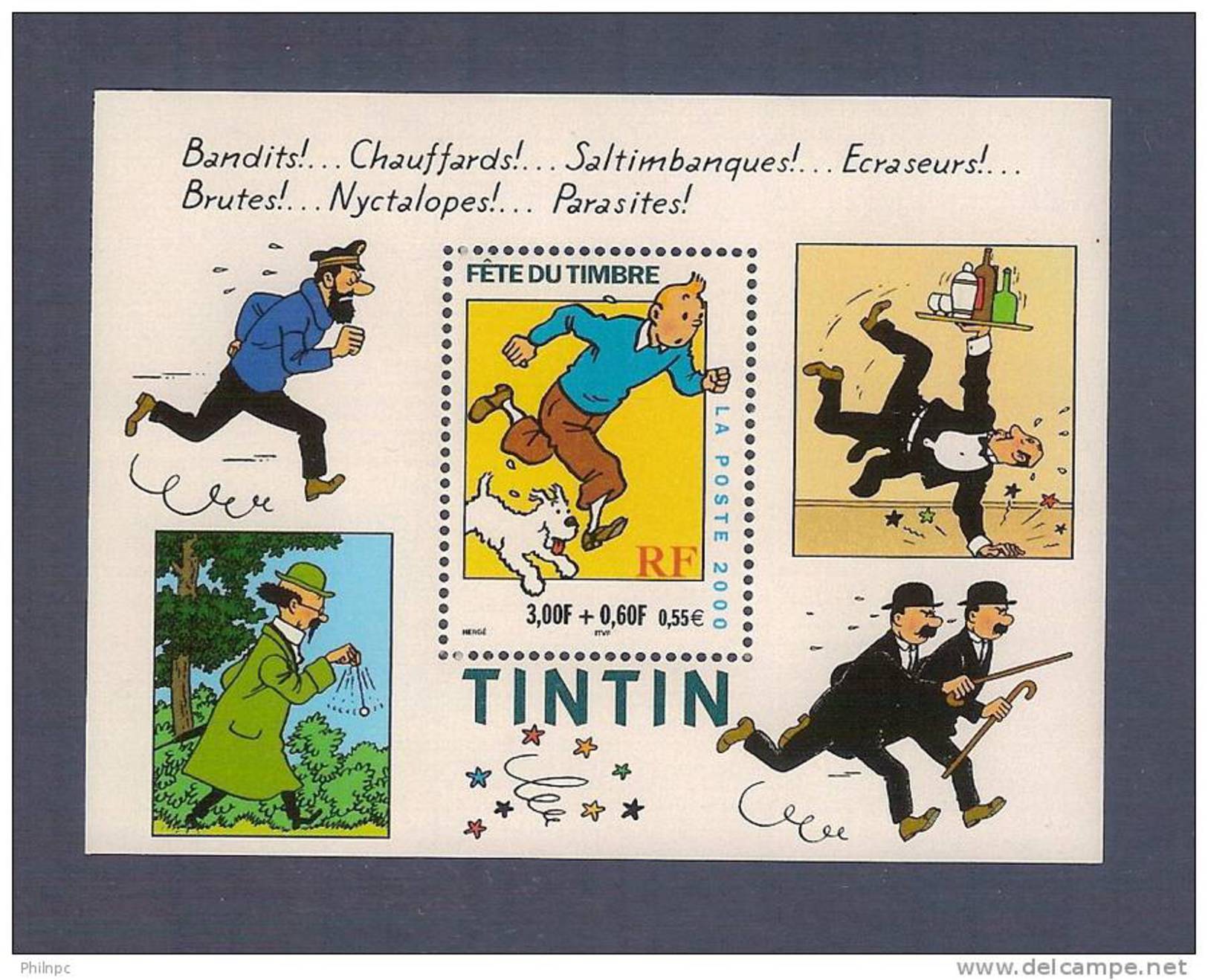 France, Bloc Feuillet N° 28, BF 28, BF28, Bloc Neuf **, 3304, TTB, Tintin, Milou, Fête Du Timbre - Nuovi