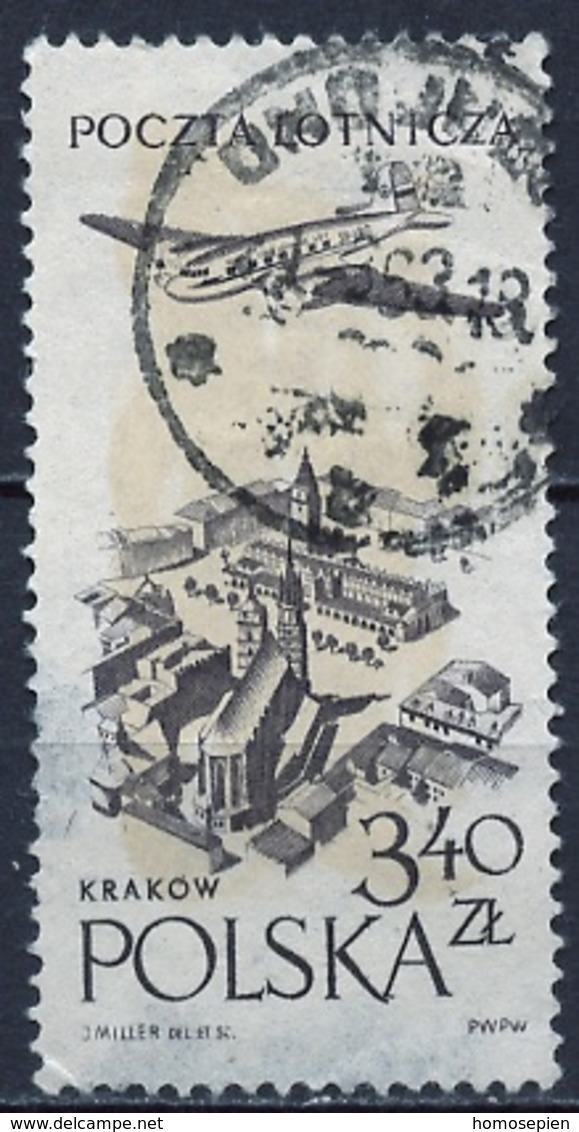 Pologne - Poland - Polen Poste Aérienne 1957-58 Y&T N°PA43 - Michel N°F1037 (o) - 3,40z Vieux Marché De Cracovie - Oblitérés