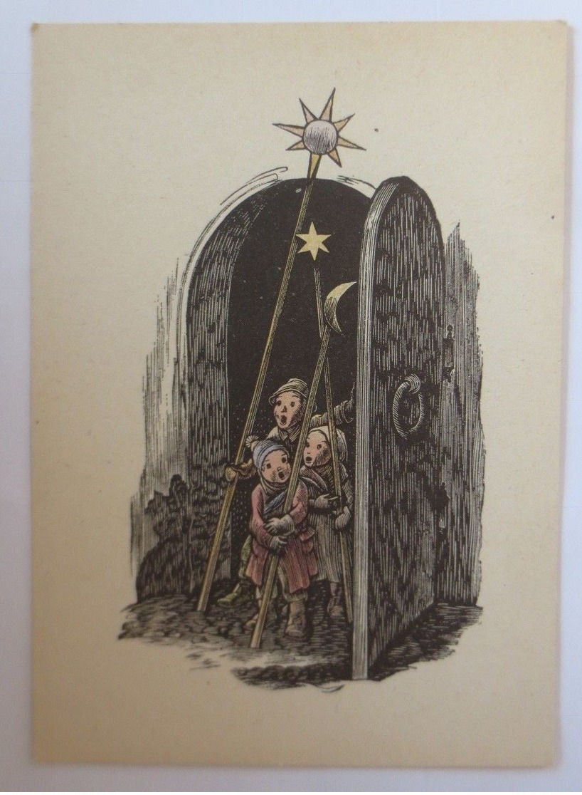 Kinder, Die Sternensinger,  1945, Holzschnitt Von Ernst Dombrowski ♥  - Sonstige & Ohne Zuordnung