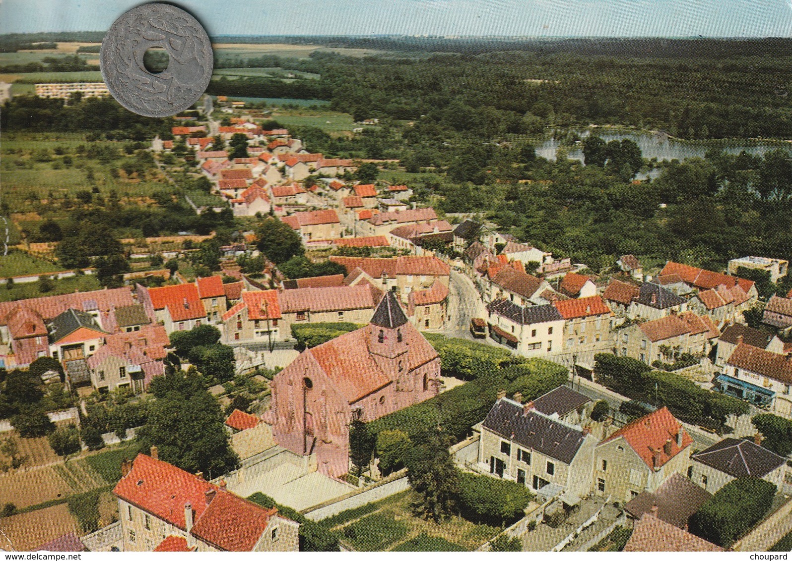 91 - Très Belle Carte Postale Semi Moderne Dentelée De  VERT LE PETIT  Vue Aérienne - Vert-le-Petit