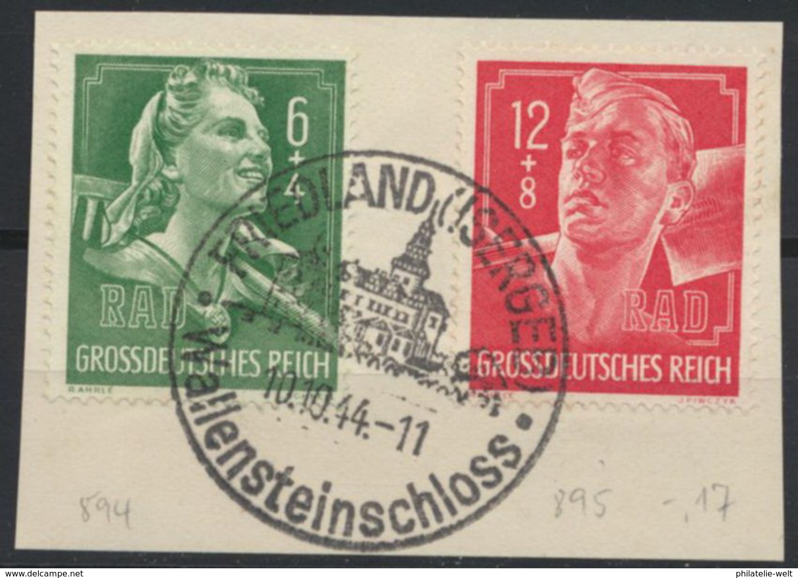 Deutsches Reich 894/95 O Briefstück Sonderstempel Frriedland - Gebraucht