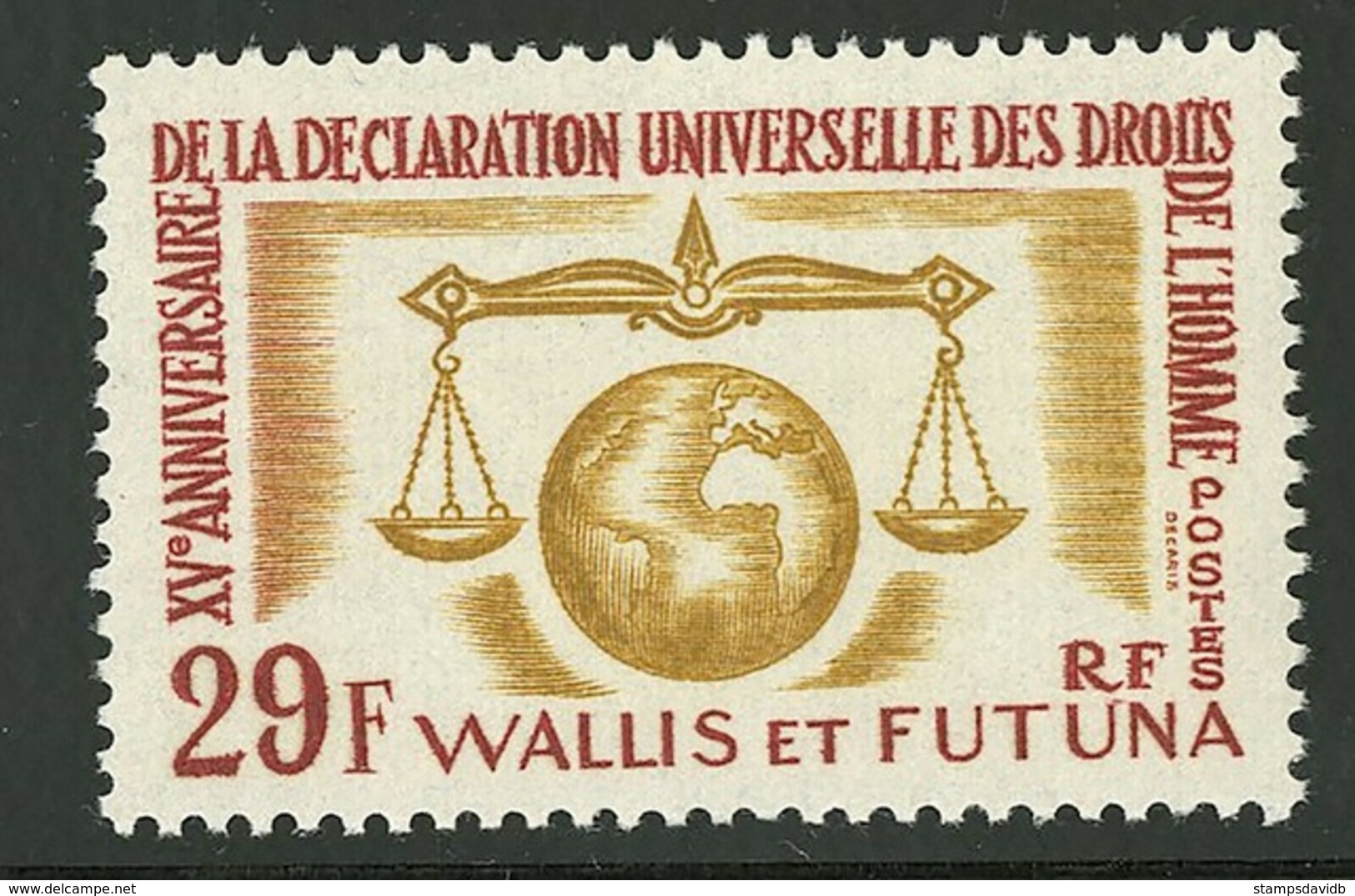 1963	Wallis And Futuna	203	UNIVERSAL DECLARATION OF HUMAN RIGHTS	8,50 € - Ongebruikt