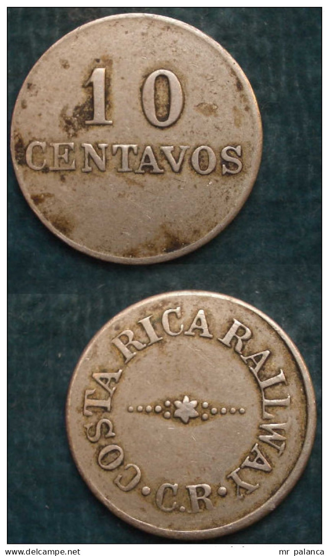 M_p> Costa Rica ( America Centrale ) Gettone Trasporti 10 Centavos CR - Noodgeld