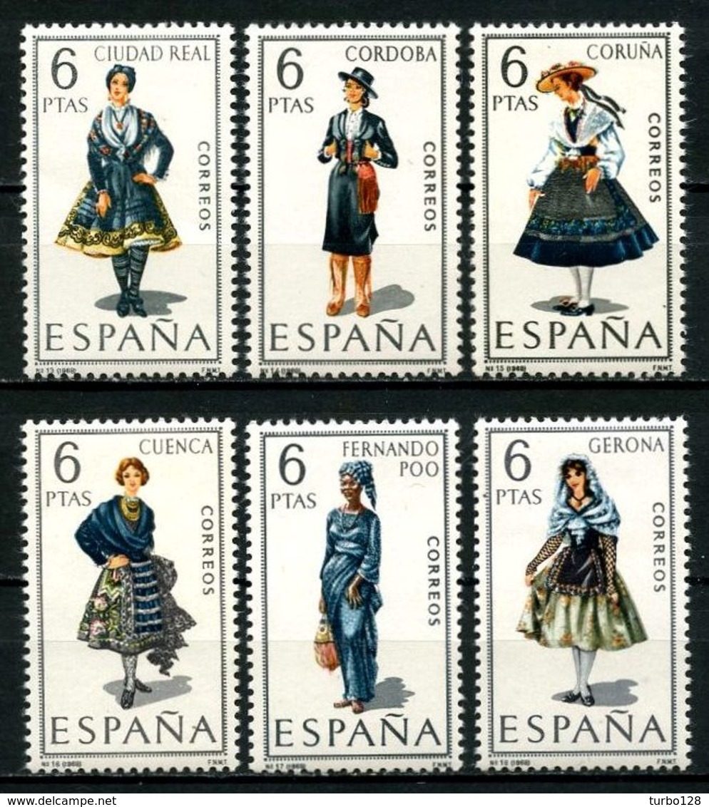 ESPAGNE 1968 N° 1498/1503 ** Neufs MNH Superbes C 1,50 € Costumes Féminins Ciudad Real Cordoba Coruna Gerona Suits - Nuevos