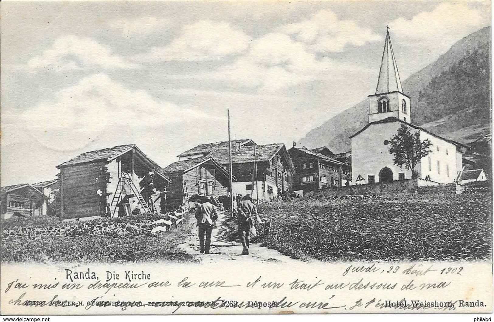 Suisse Valais (Wallis) - Randa, L'église 1902 TB - Randa