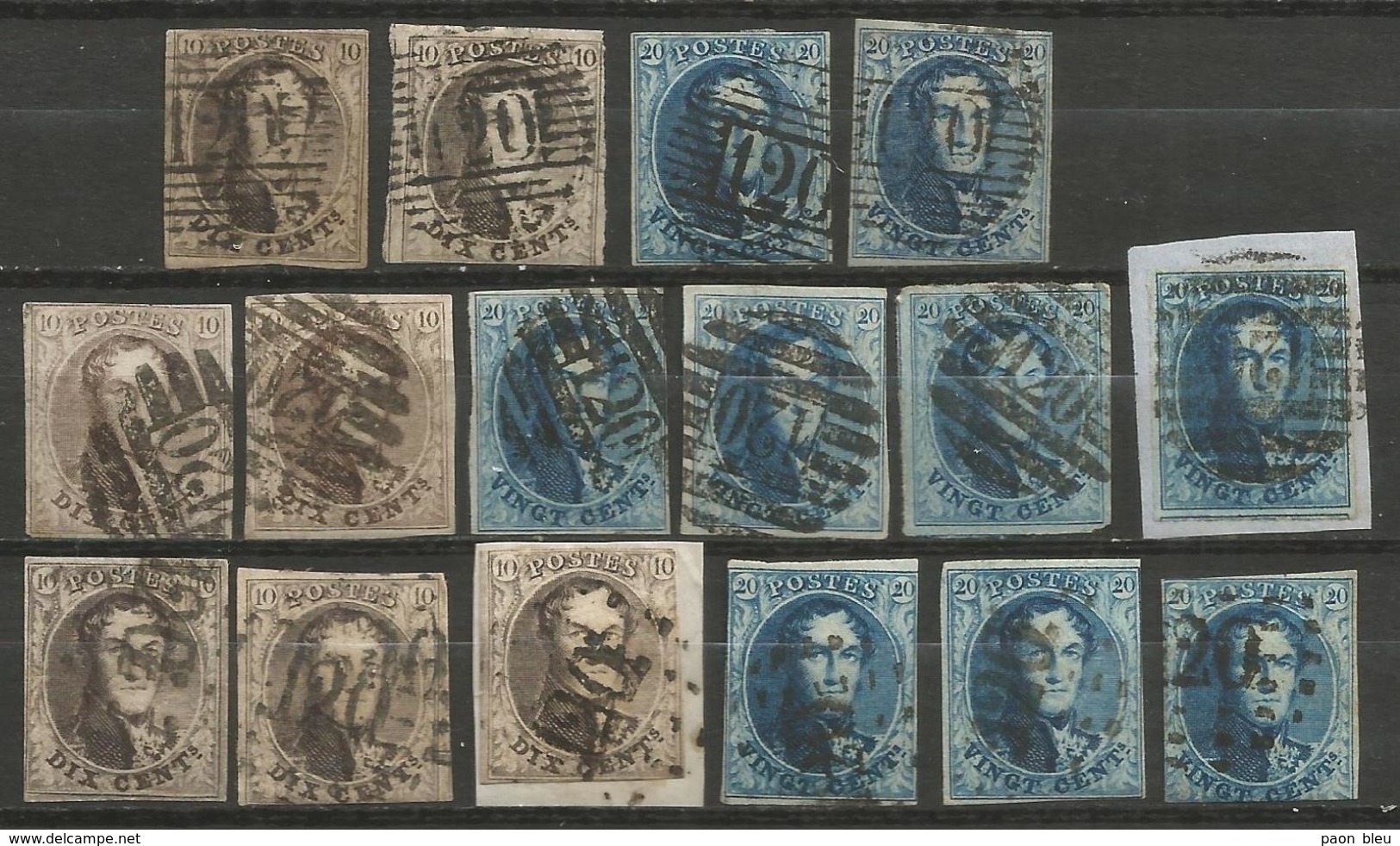 Belgique - Médaillons - Oblitérations P120 TOURNAI - Postmarks - Lines: Perceptions