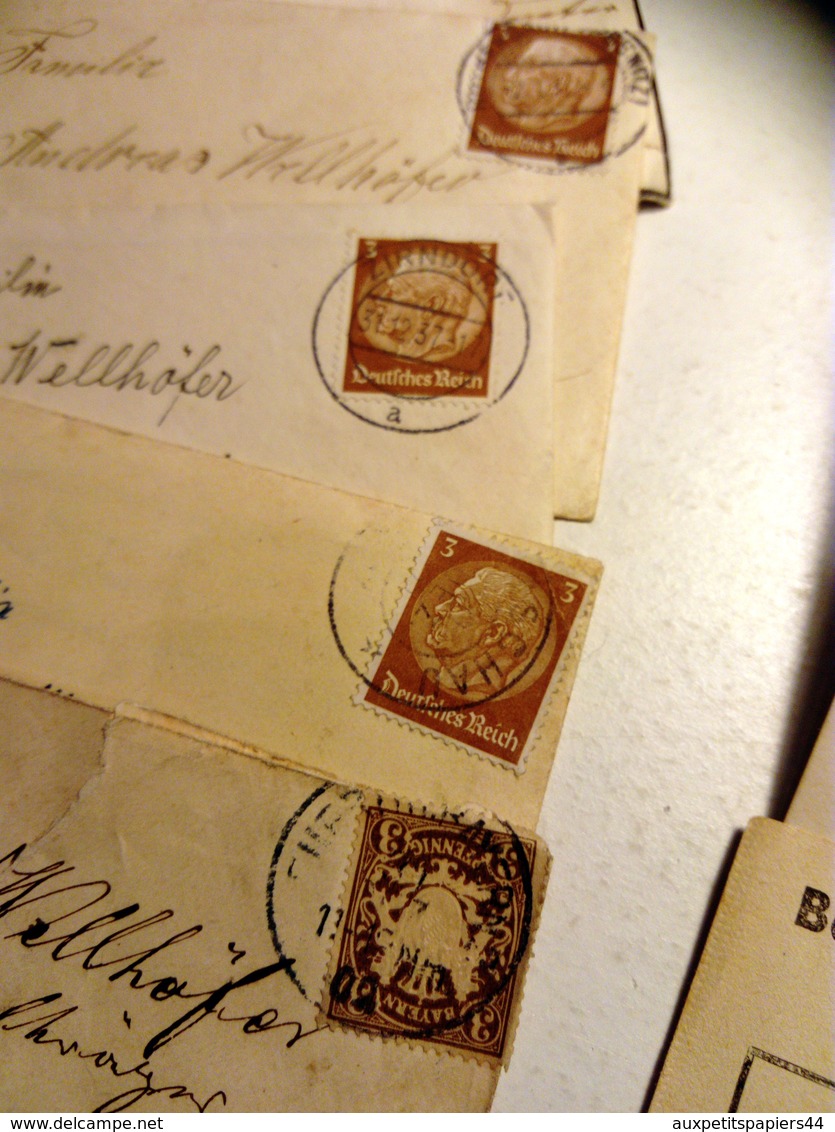 Quarantaine de Courriers, Lettre & Correspondance de Guerre 1937-1942 Cachets, Timbres, Censure, A. Hitler & Croix Gamée