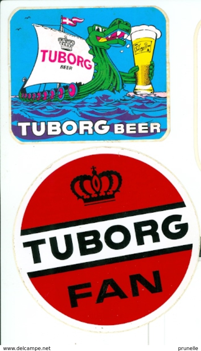 Tuborg Beer - 2 Autocollants - Andere & Zonder Classificatie