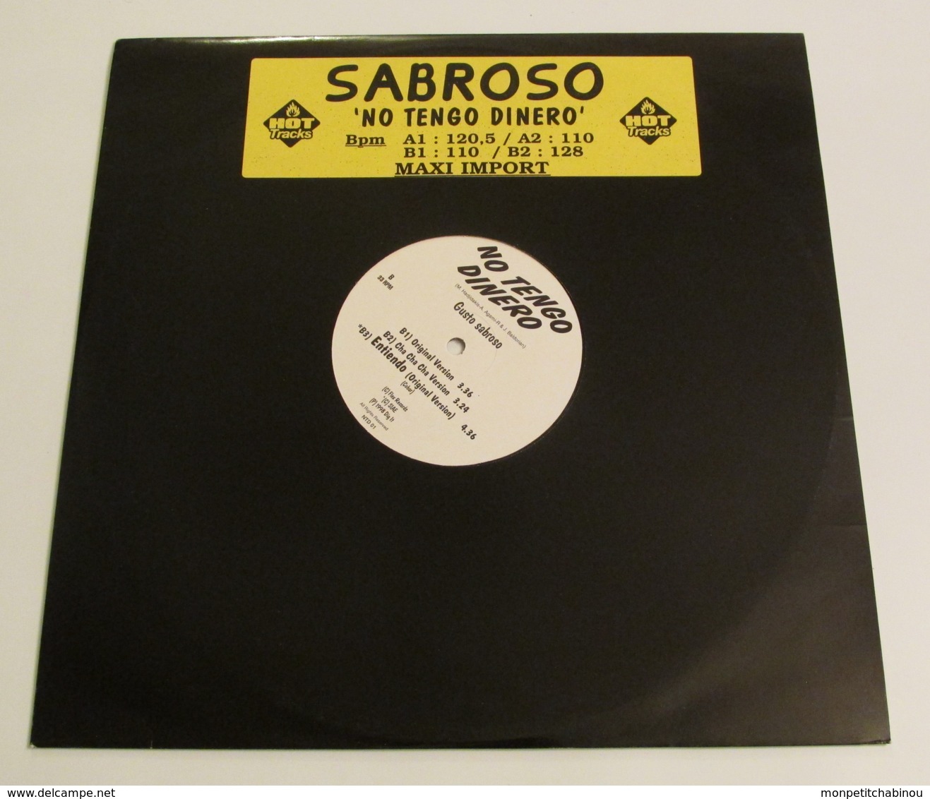 Maxi 33T GUSTO SABROSO : No Tengo Dinero - Dance, Techno & House