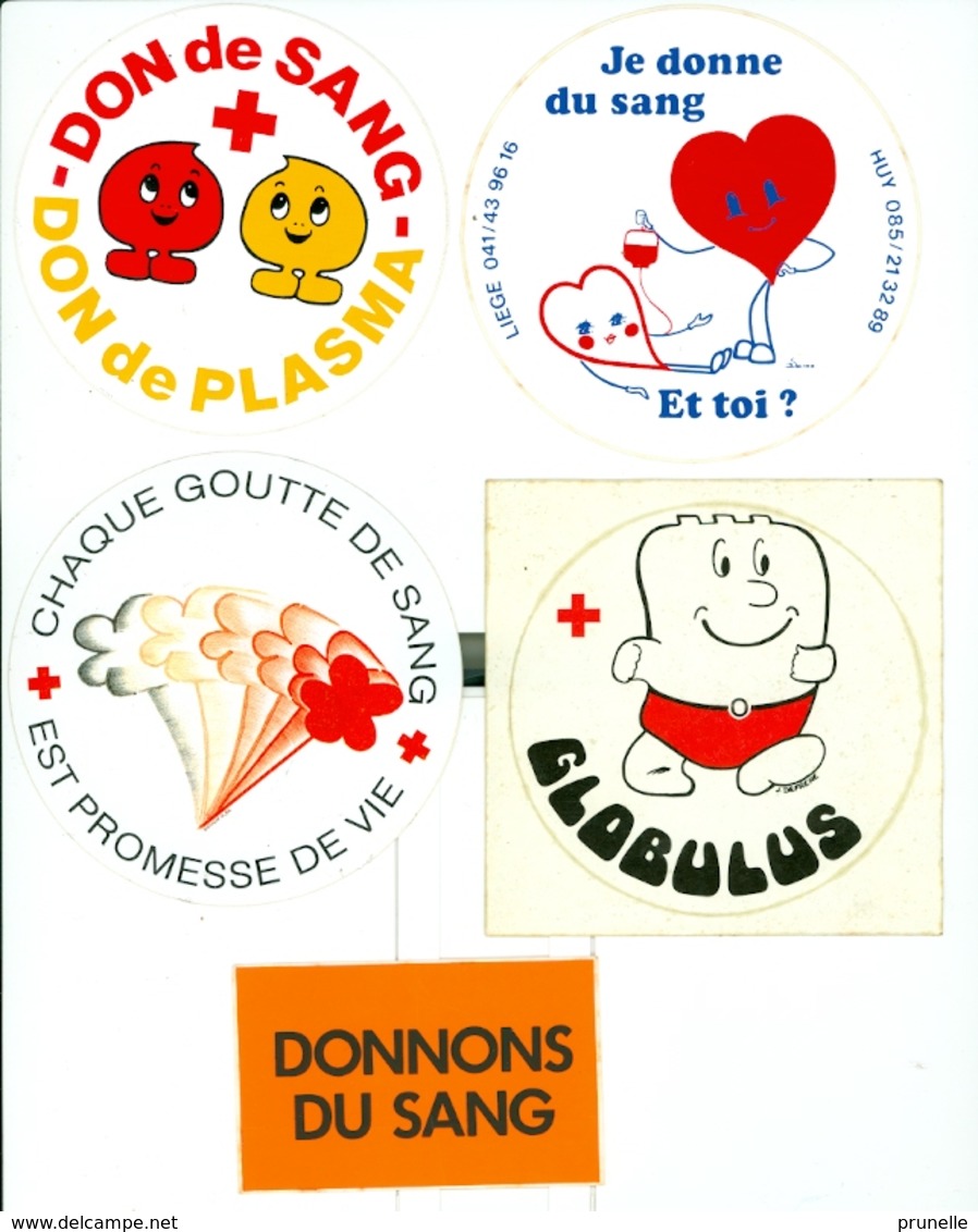 Croix Rouge - Donneurs De Sang - Lot D'autocollants - Autres & Non Classés