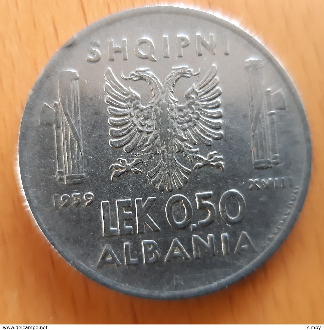 ALBANIA 0,50 Lek 1939 Magnetic - Albanie