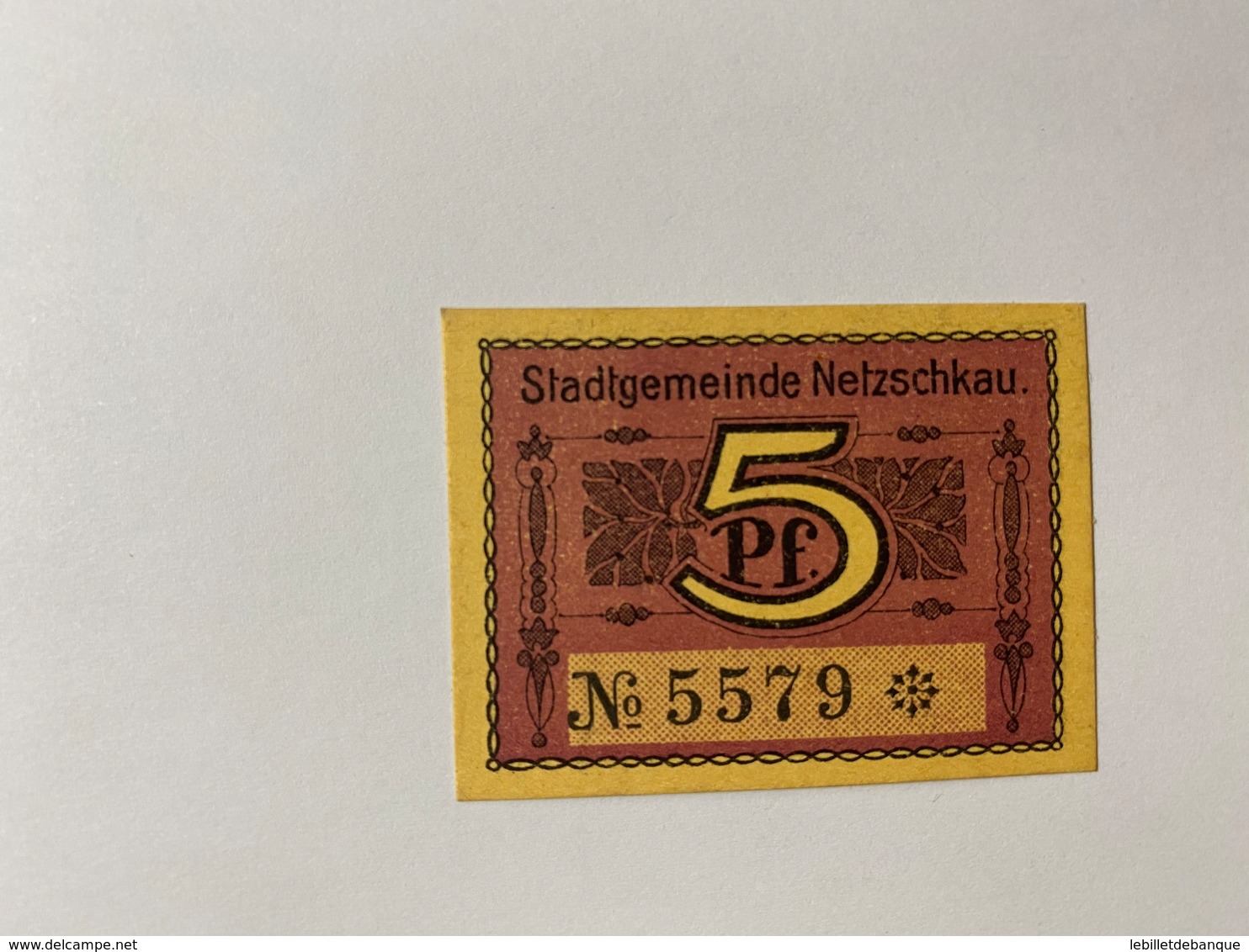 Allemagne Notgeld Netzschkau 5 Pfennig - Colecciones