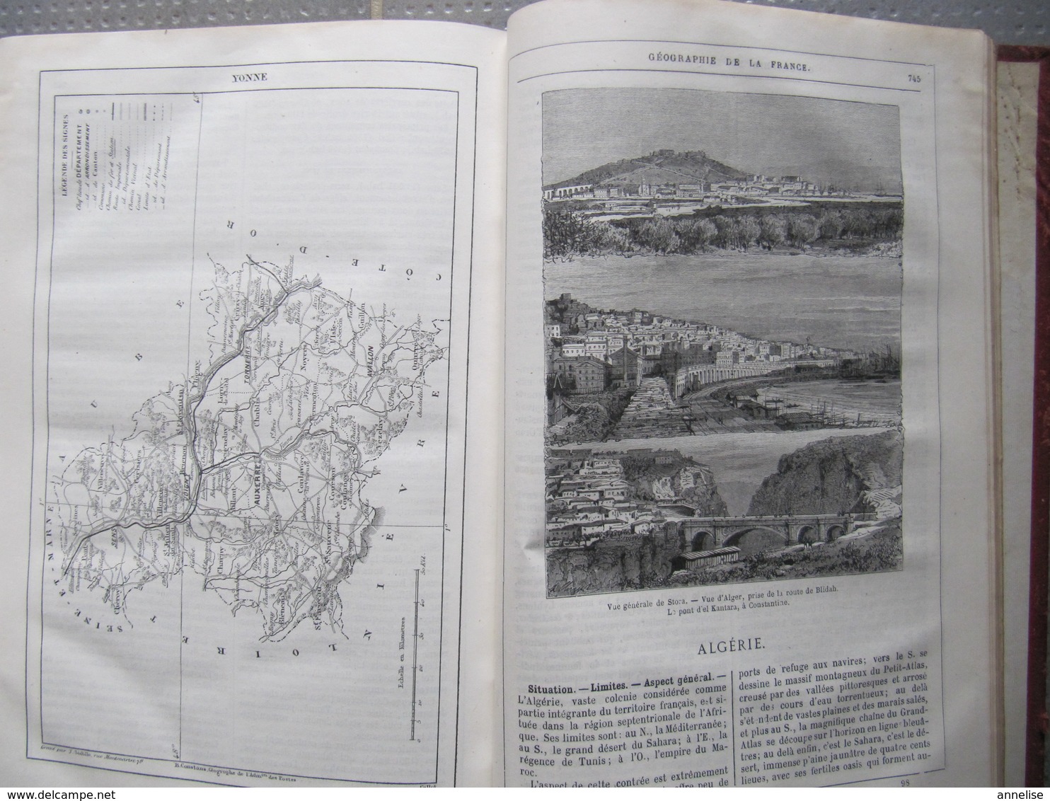 HETZEL Jules VERNE "Géographie illustrée de la France et de ses colonies" (1868)