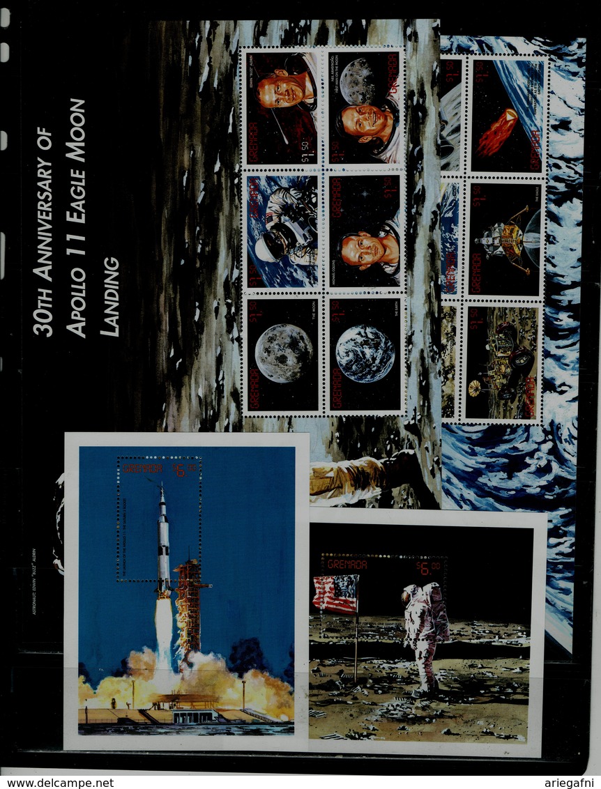 GRENADA  1999 30th ANNIVERSARY OF APOLLO 11 MI No 3946-57+BLOCKS 527-8 MNH VF!! - North  America