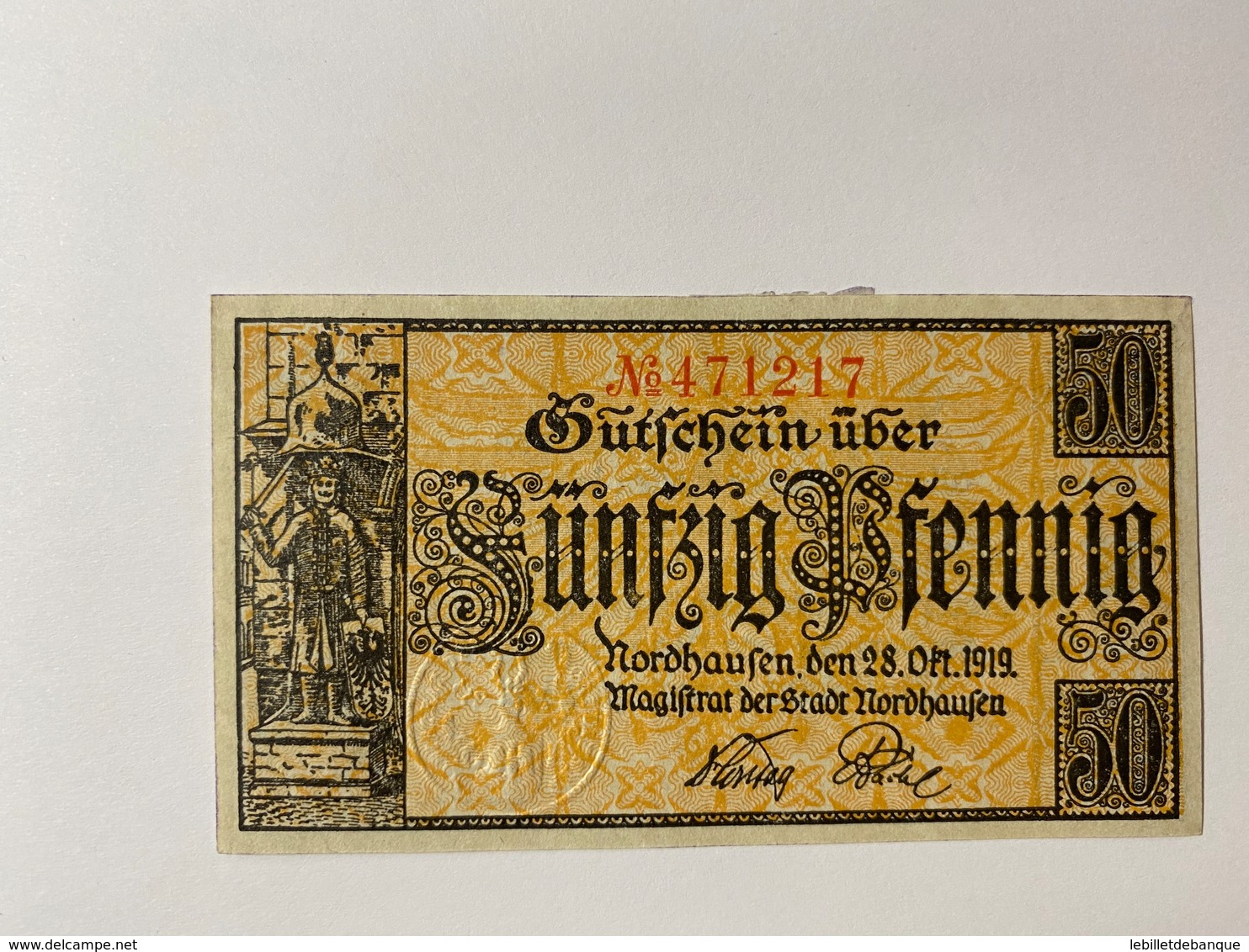 Allemagne Notgeld Nordhausen 50 Pfennig - Colecciones