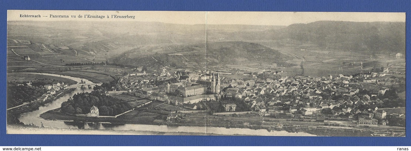 CPA 2 Volets Luxembourg Echternach Non Circulé Panorama Carte Double - Echternach